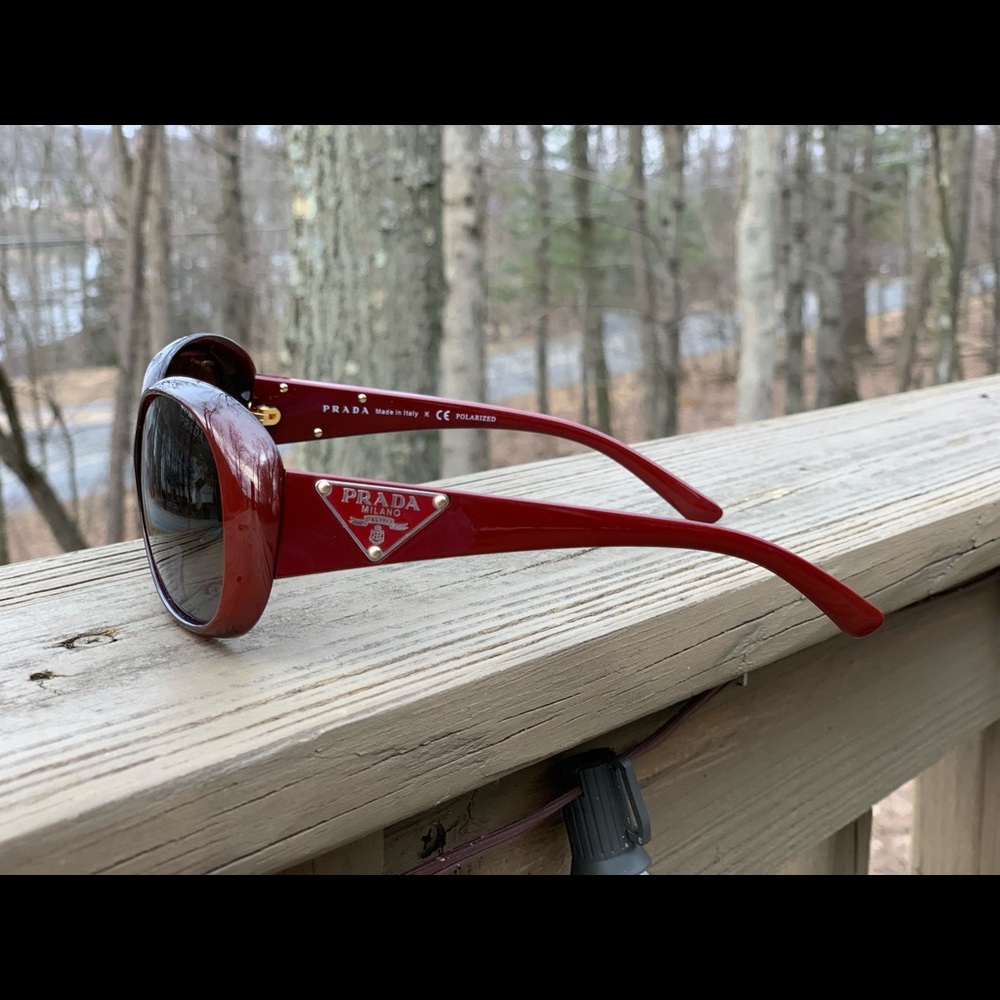 PRADA Burgundy Ombré Polarized Sunglasses - Picture 3 of 7